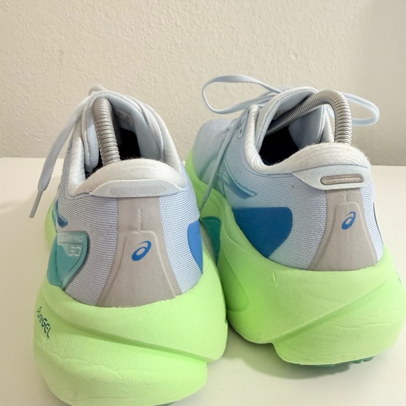 Asics Gel-Kayano 30 Lite-Show.  Men\'s Light Blue & Neon Green Running Sneakers main image 9
